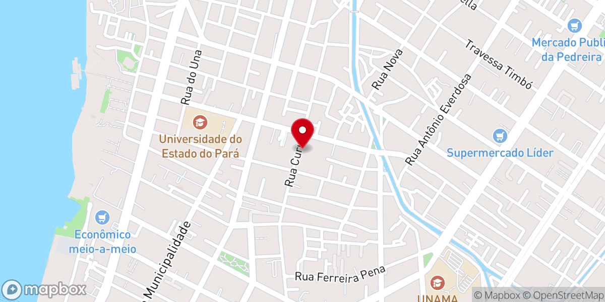Map showing location of Igreja Batista Reviver