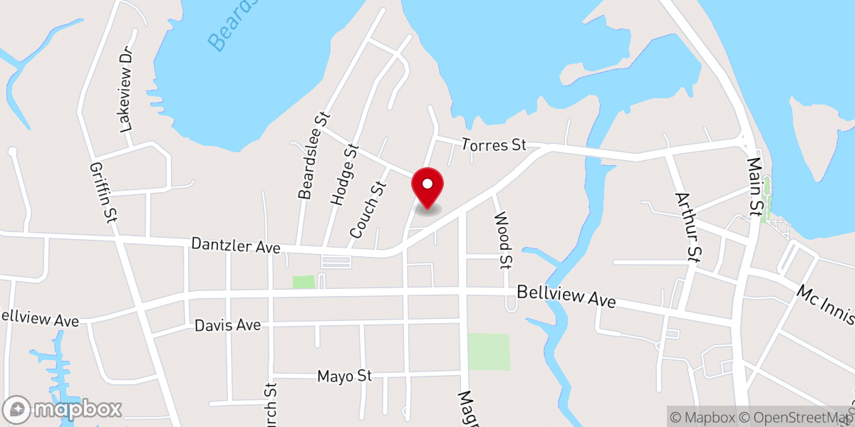 Map showing location of Dantzler Memorial First United Methodist Church