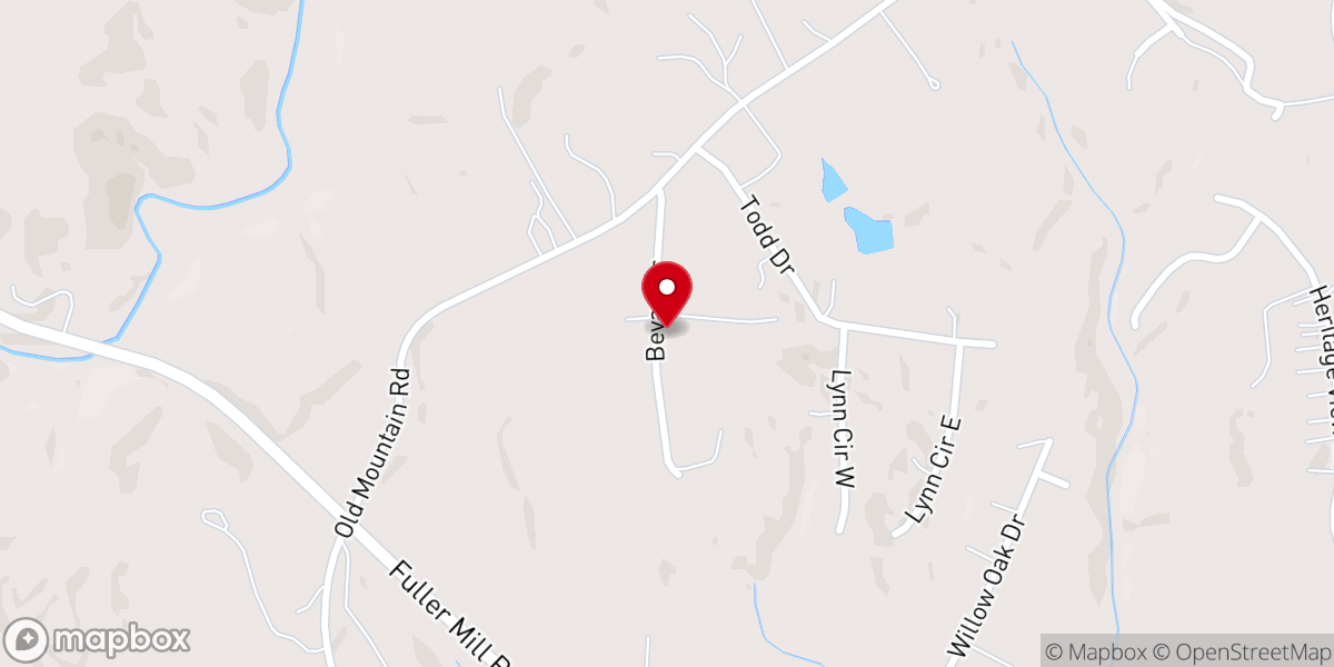 Map showing location of Andrews Grove Church