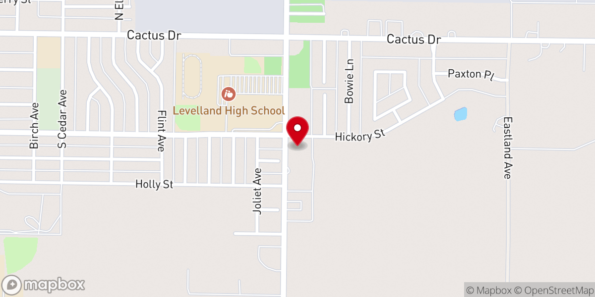 Map showing location of Ridgecrest Baptist Church