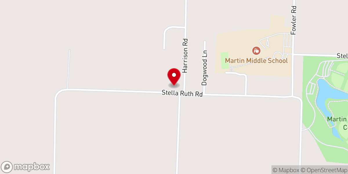 Map showing location of Oak Grove Church