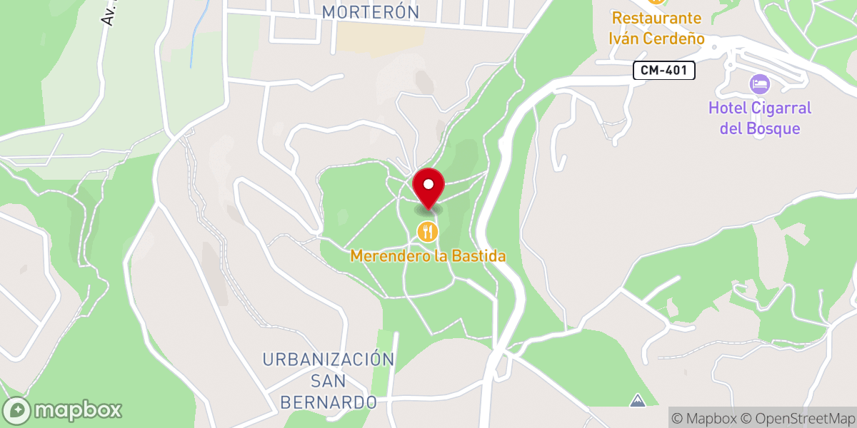 Map showing location of Ermita de Nuestra Señora de la Bastida