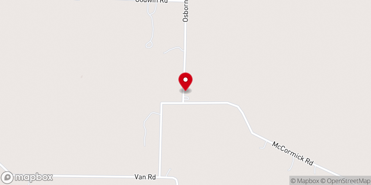 Map showing location of Hammond Grove Church