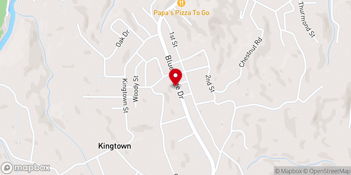 Map showing location of McCaysville Methodist Church