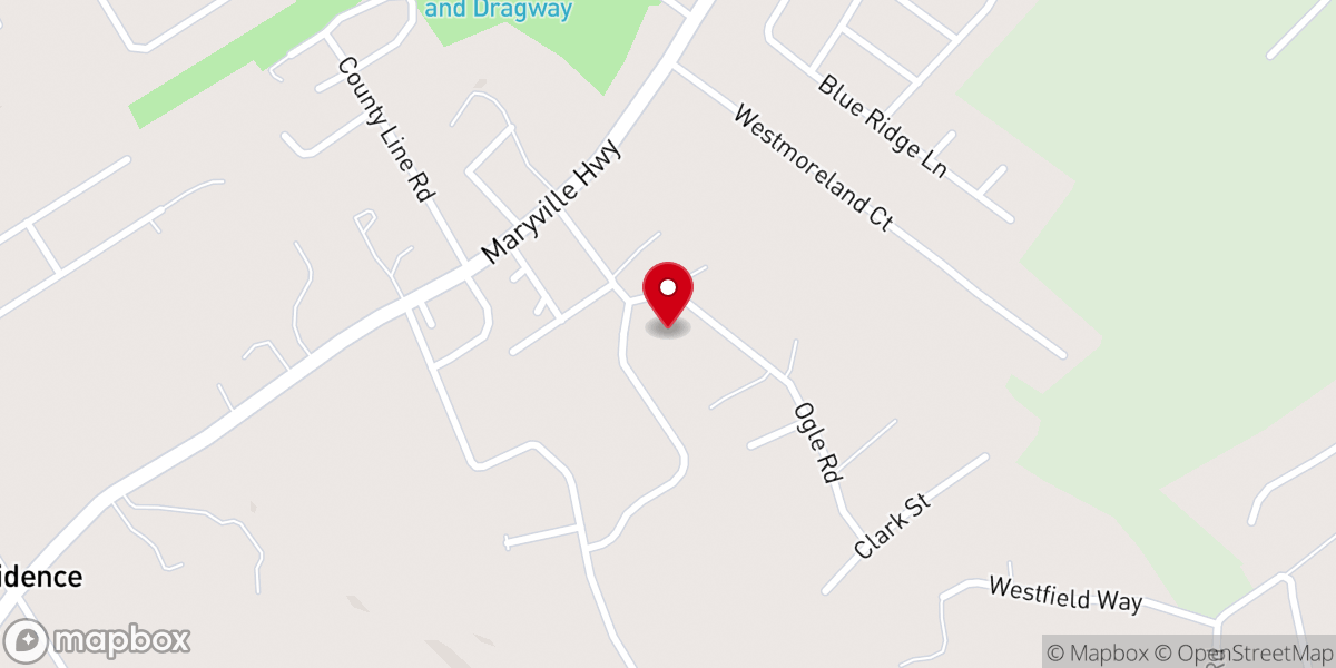 Map showing location of Hope Christian Center