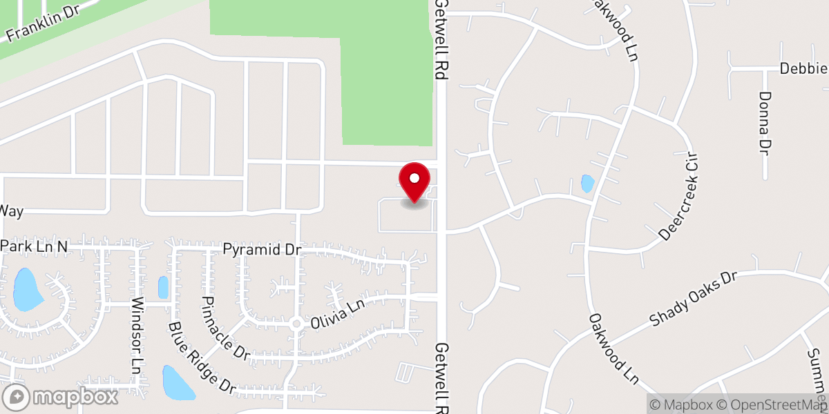 Map showing location of Gracewood Baptist Church