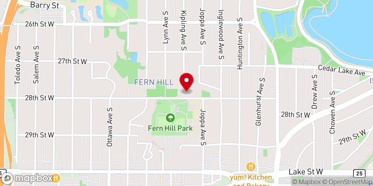 Map showing location of Ritualarium Society of Minneapolis