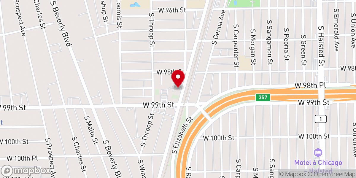 Map showing location of Sts. Martha, Mary and Lazarus Parish