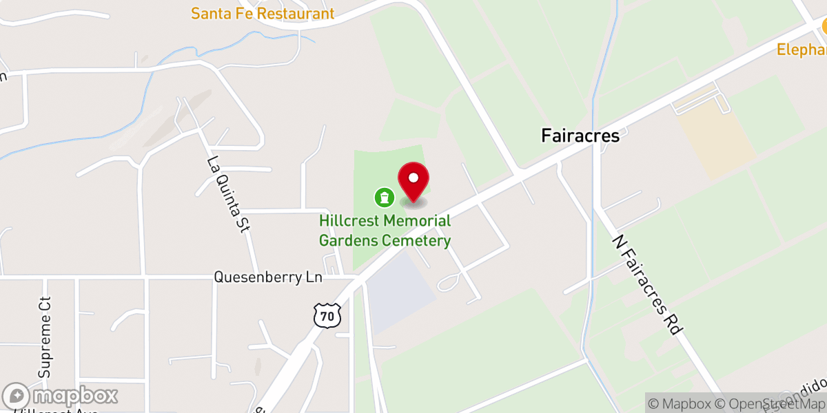 Map showing location of Fairacres Baptist Church