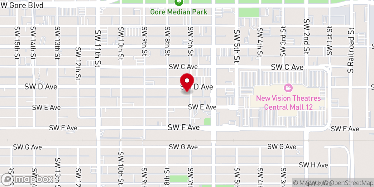 Map showing location of Centenary United Methodist Church