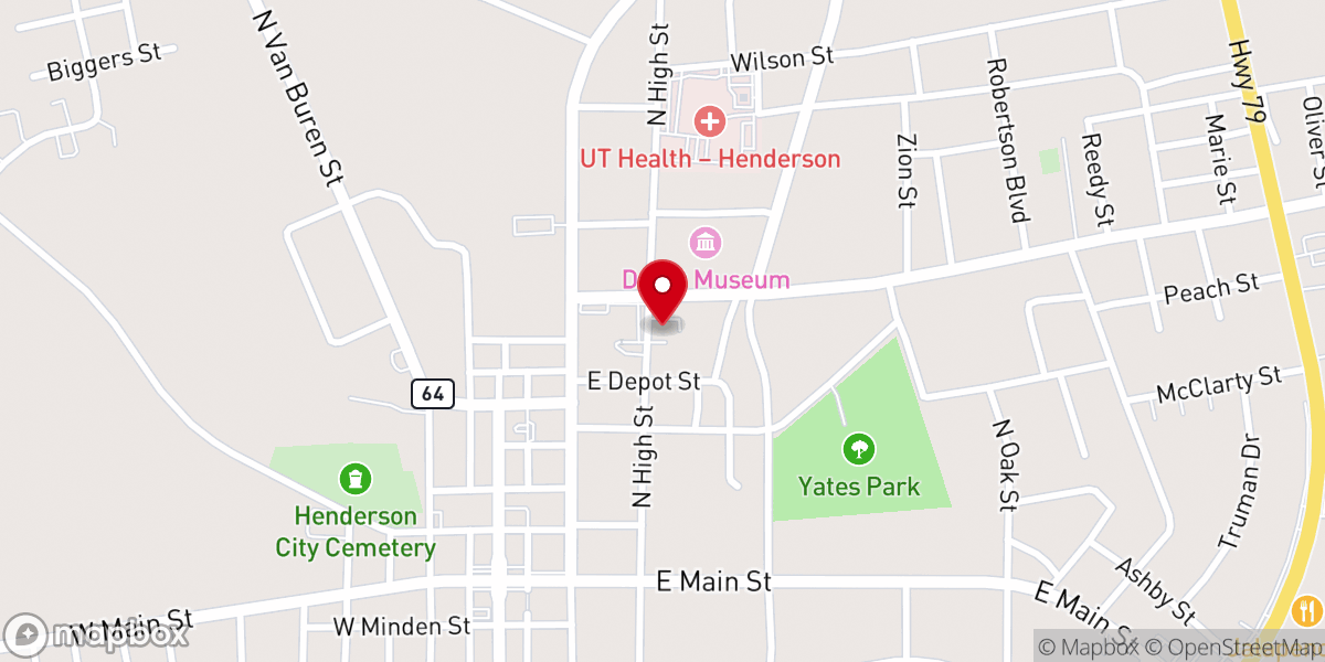 Map showing location of Calvary Baptist Church Student Center