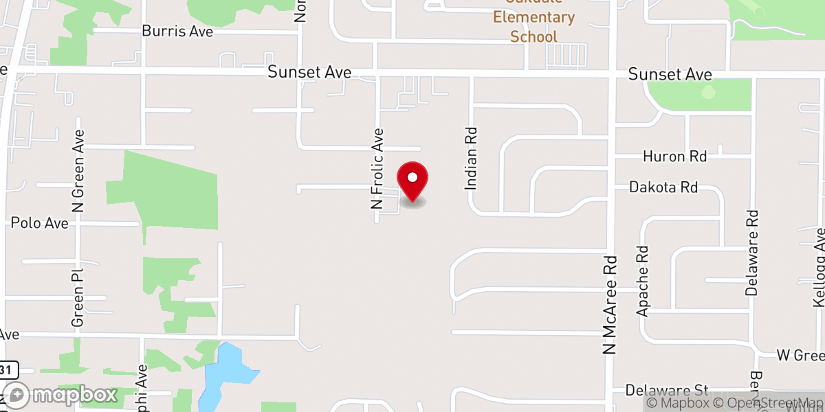 Map showing location of Asamblea Apostolica Hispana (New Hope Church)
