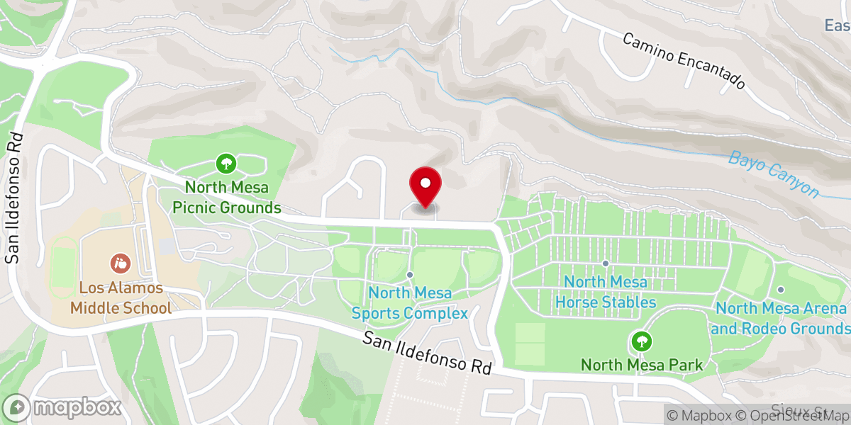 Map showing location of Calvary Chapel Los Alamos
