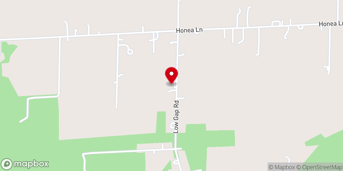 Map showing location of Cave Springs Holiness Church