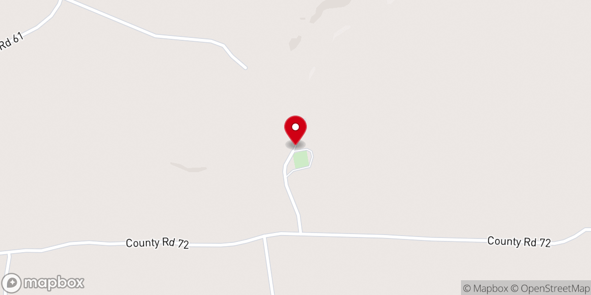 Map showing location of Finley Creek Baptist Church