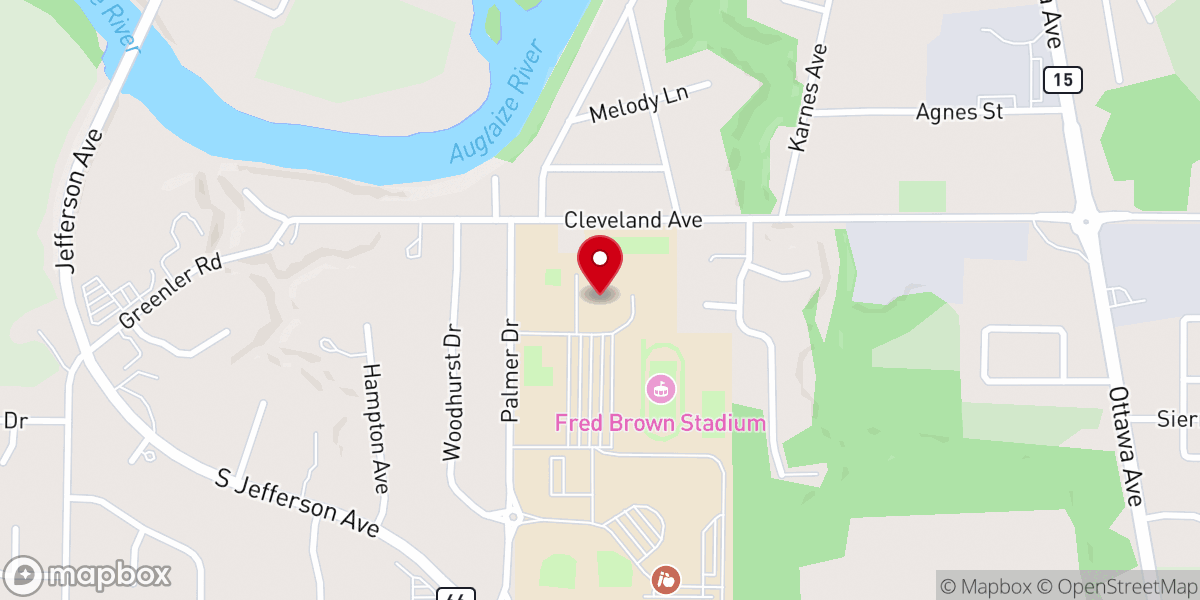 Map showing location of Defiance Area YMCA