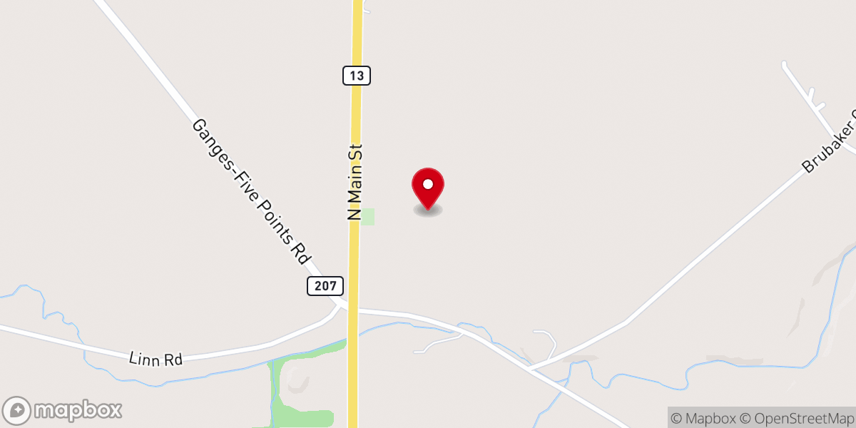 Map showing location of Fellowship Community Baptist Church