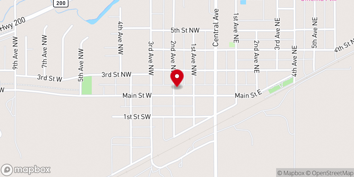 Map showing location of English Lutheran Church