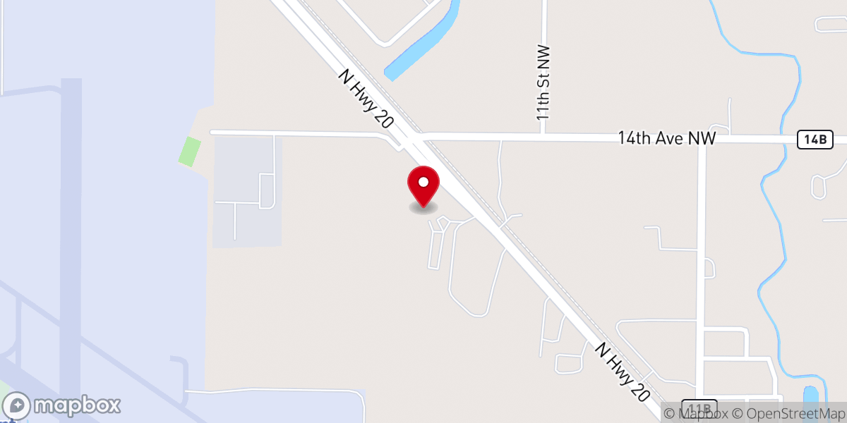 Map showing location of New Life Evangelical Free Church