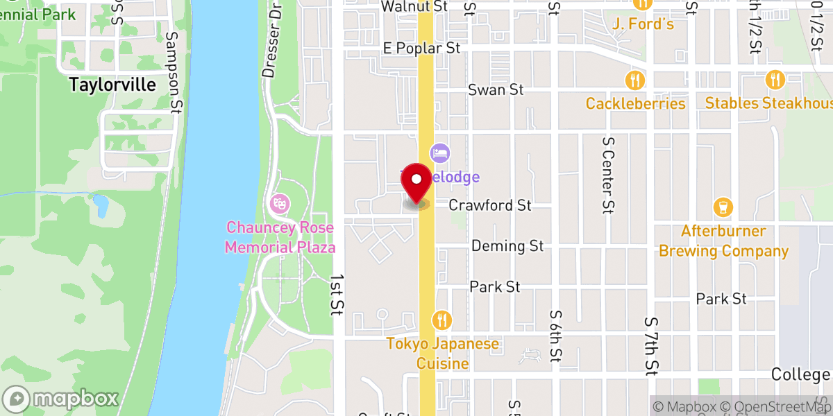 Map showing location of Allen Chapel A.M.E. Church