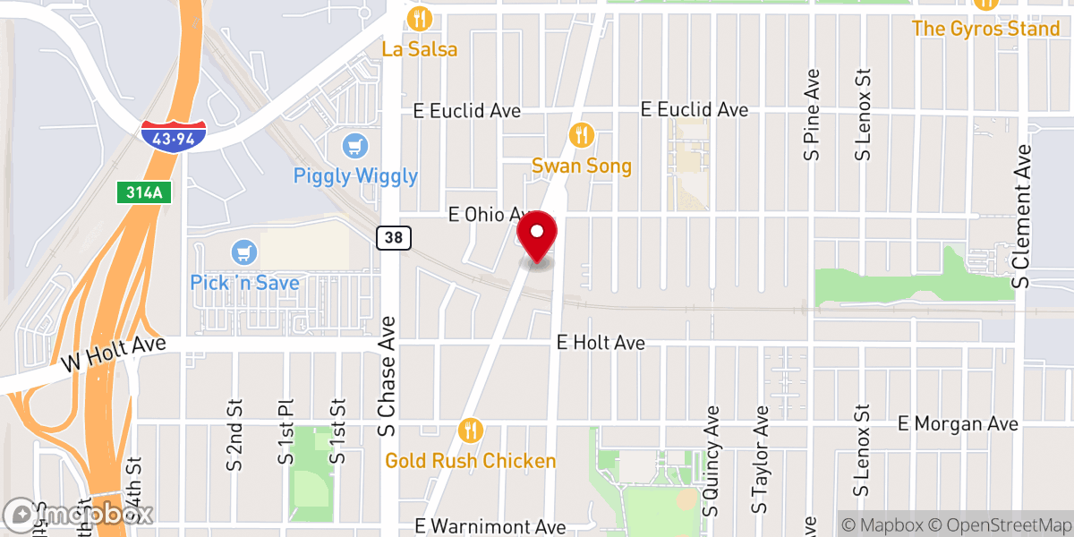 Map showing location of Lutheran Chapel of the Cross