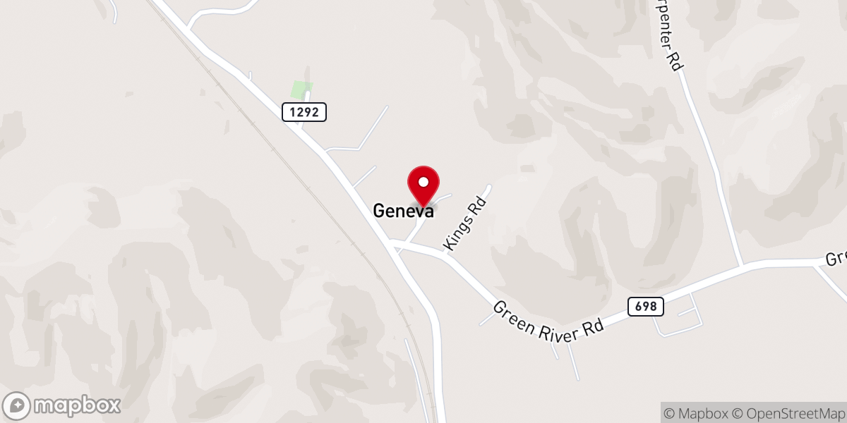 Map showing location of Geneva Community Church