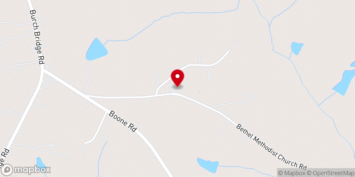 Map showing location of Faith Christian Church