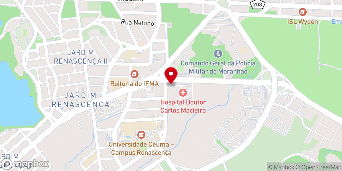 Map showing location of Igreja Batista Renascença