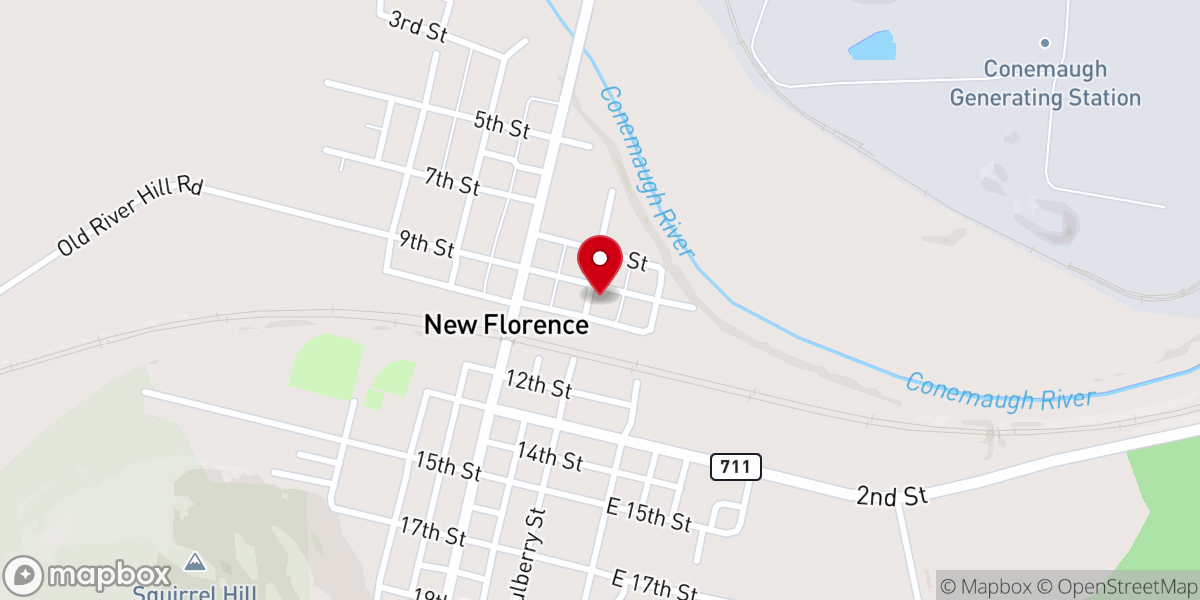 Map showing location of Methodist Church