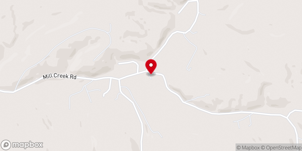 Map showing location of Rocky Valley Church of Christ