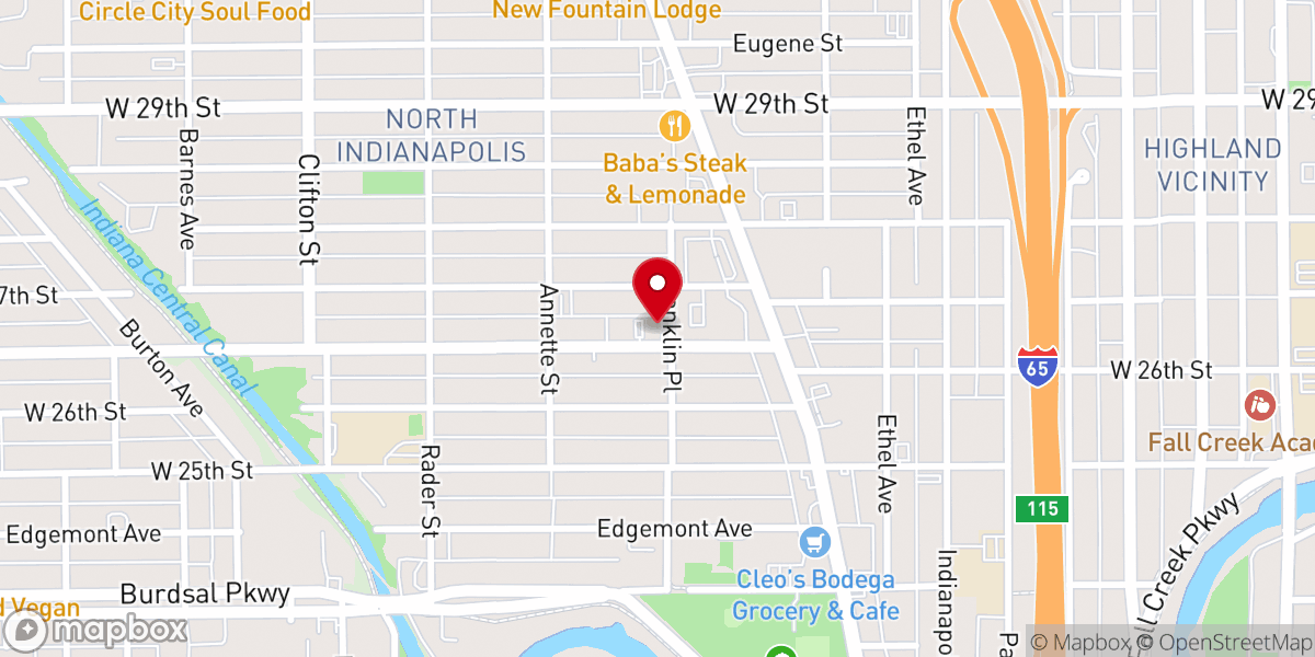 Map showing location of Loving Missionary Baptist Church