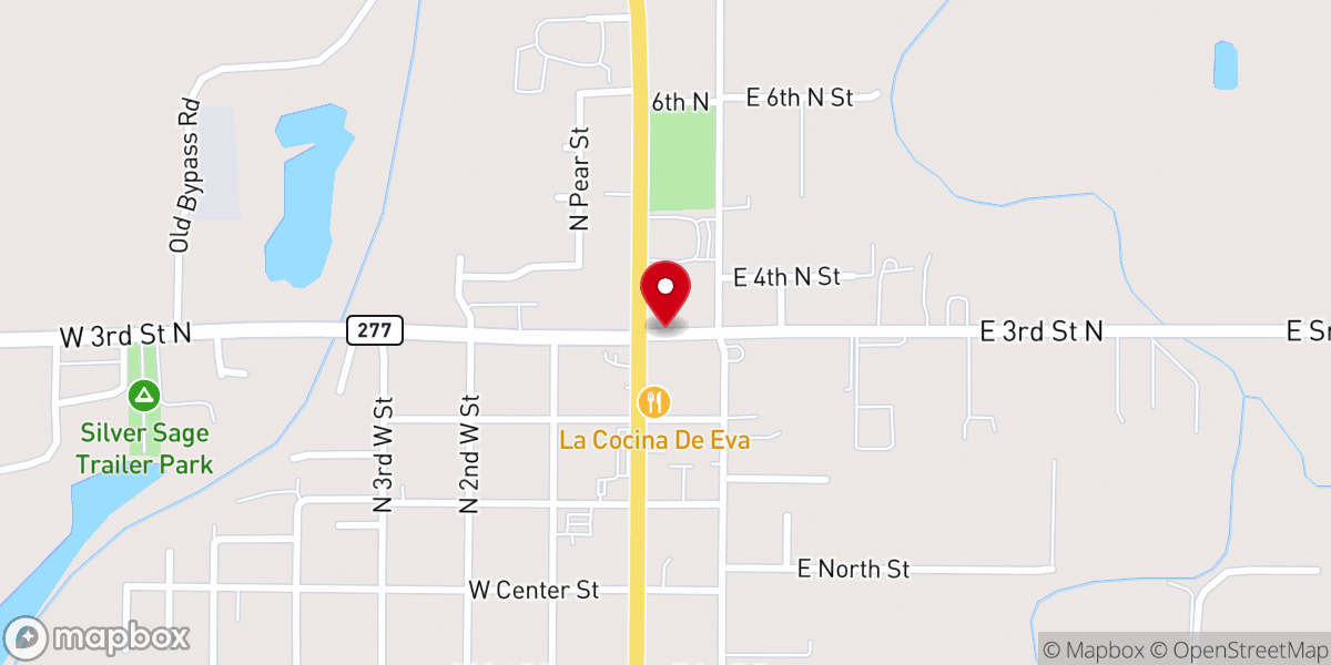 Map showing location of Living Faith Christian Church
