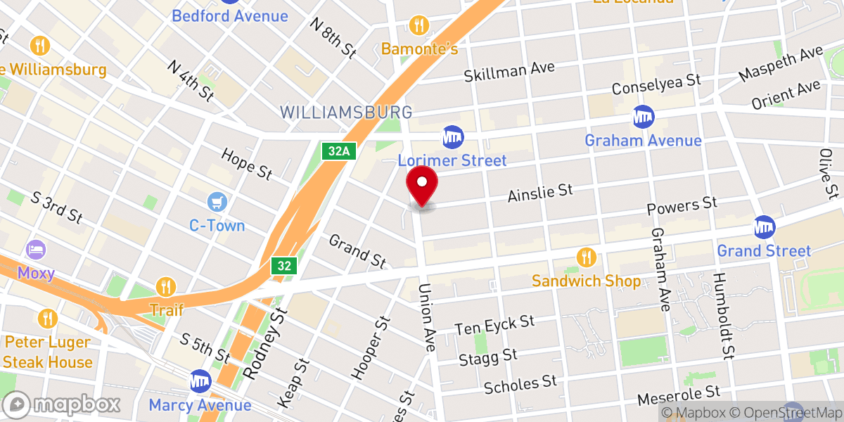 Map showing location of Abby Cope Photography
