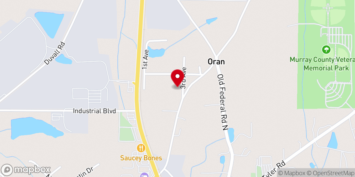 Map showing location of Eton United Methodist Church