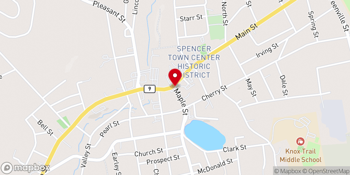 Map showing location of Methodist Church of Spencer