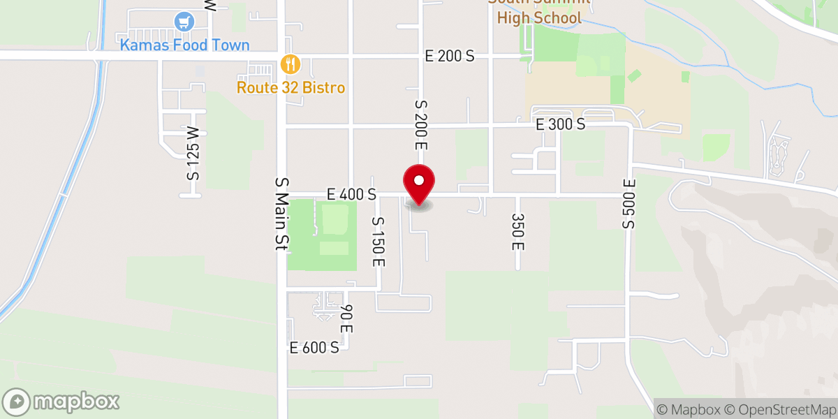 Map showing location of Kamas Valley Food Pantry