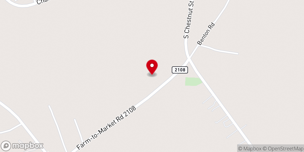 Map showing location of Freedom Church Lufkin