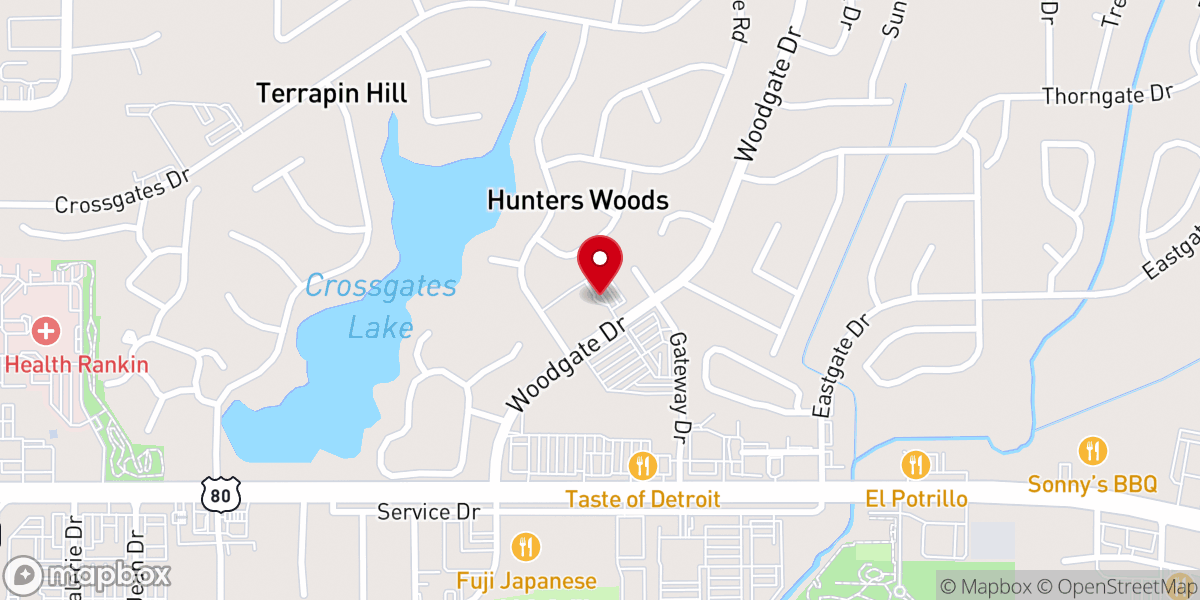 Map showing location of Crossgates Church
