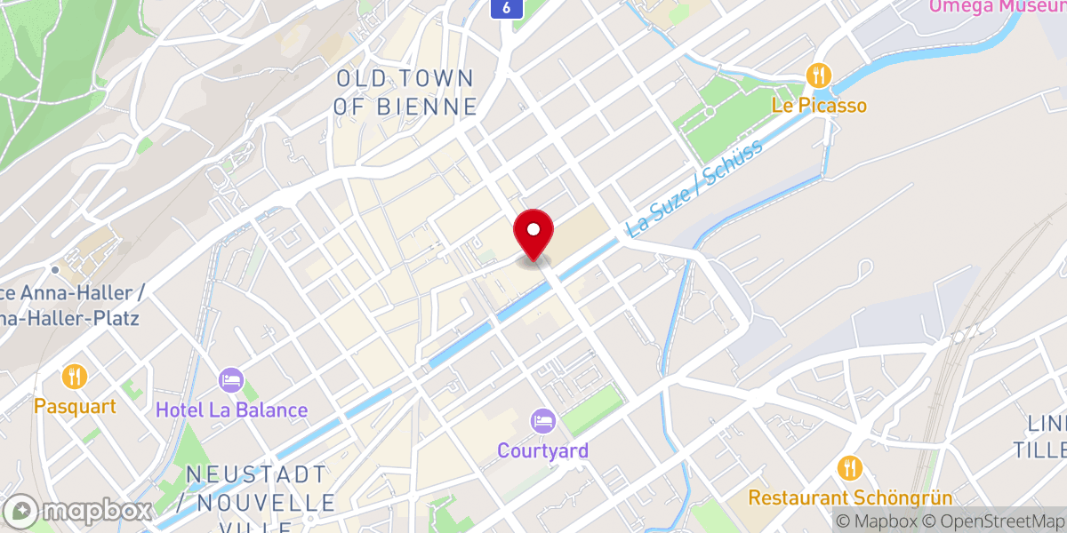 Map showing location of Hotel Mercure Plaza Biel