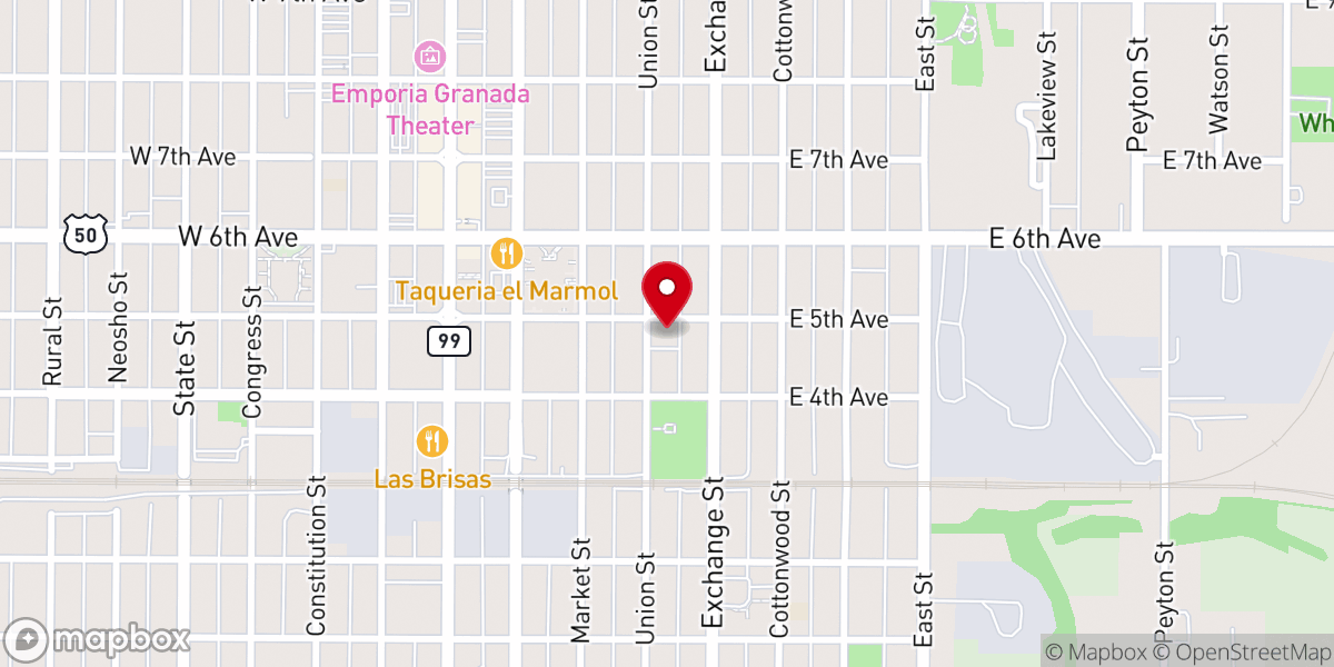 Map showing location of Embrace Church