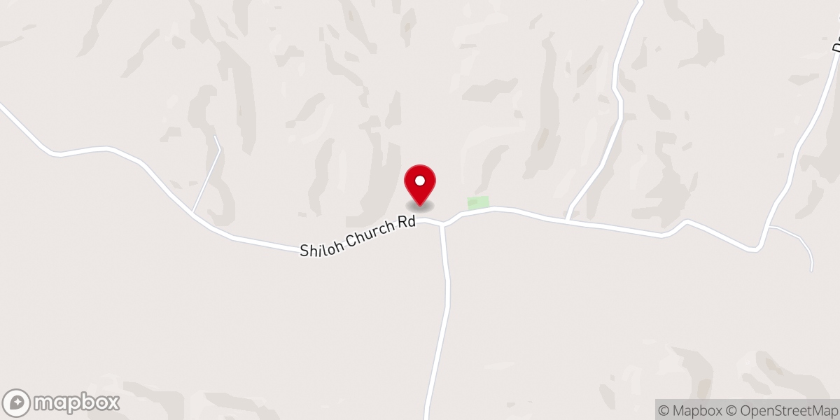 Map showing location of Shiloh Church