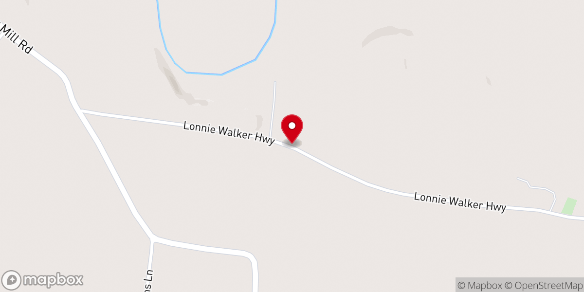 Map showing location of Little River Baptist Church