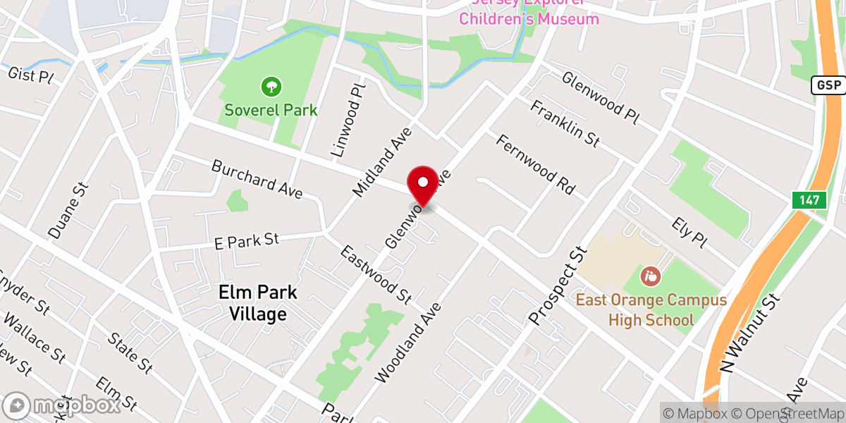 Map showing location of St. Mark AME Church