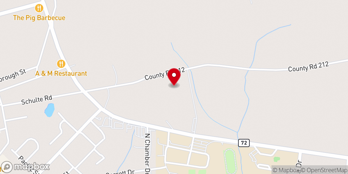 Map showing location of Madison County Food Pantry