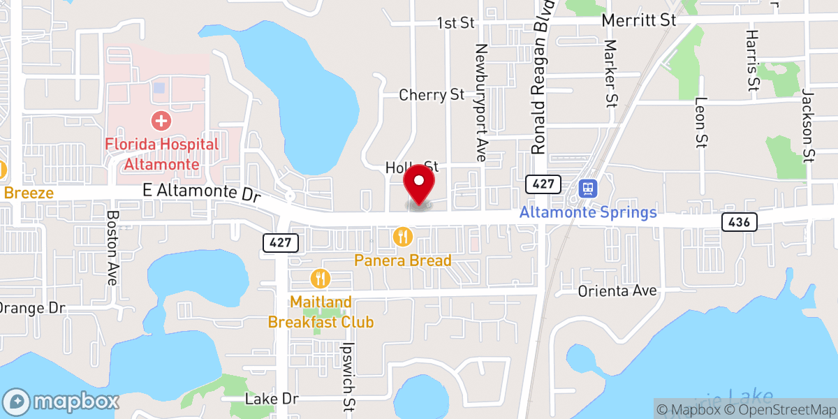 Map showing location of CrossPointe Church (Altamonte Springs)