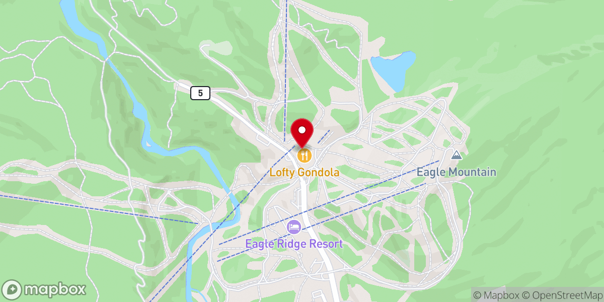 Map showing location of Summit Chalet at Lutsen Mountains