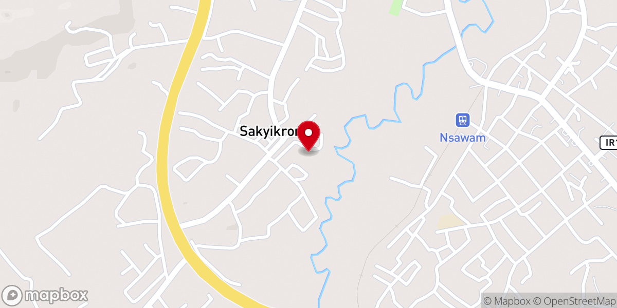 Map showing location of The Church Of Pentecost SAKYIKROM Central