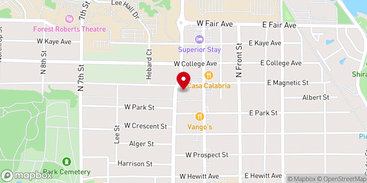 Map showing location of Messiah Lutheran Church