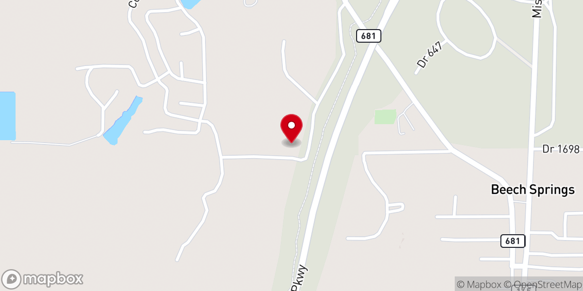 Map showing location of Mud Creek Missionary Baptist Church