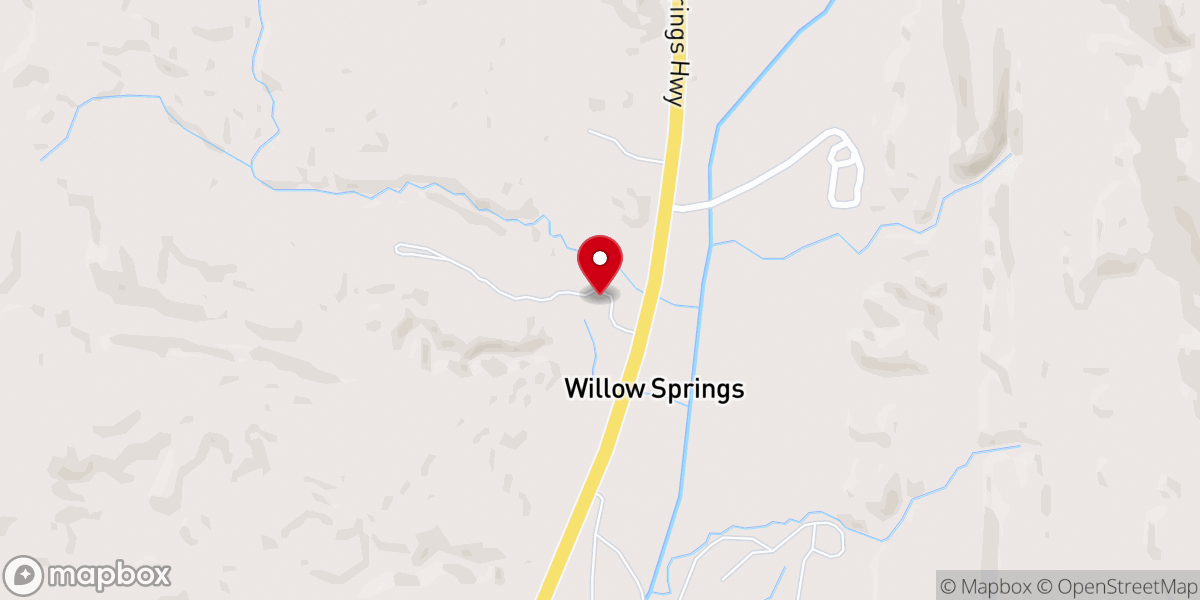 Map showing location of Hidden Springs Bible Church